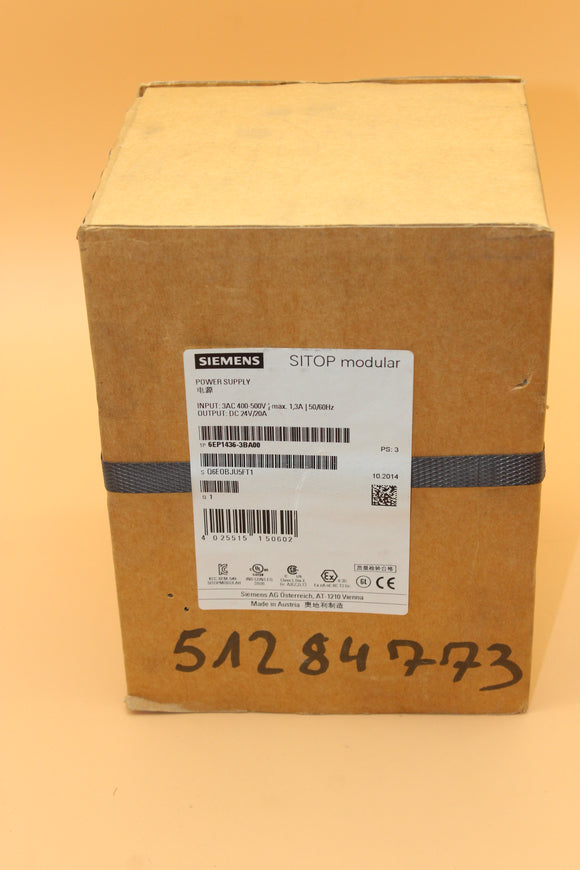 New Sealed Box | SIEMENS | 6EP1436-3BA00 |