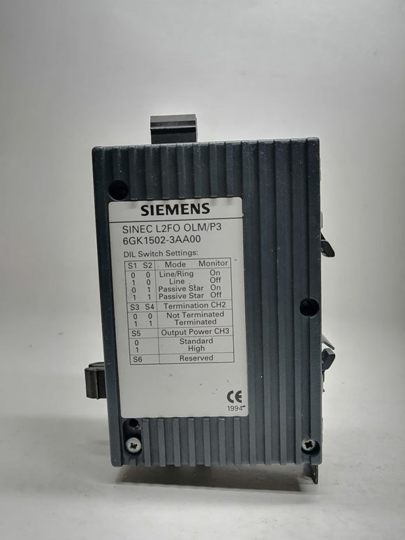 Pre-Owned | SIEMENS | 6GK1502-3AA00 | SIEMENS SINEC L2FO OLM/P3 6GK1502-3AA00