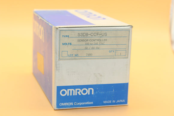 New | OMRON  | S3D8-CCF-US | OMRON  S3D8-CCF-US SENSOR CONTROLLER 100 TO 240 VAC 50/60 HZ