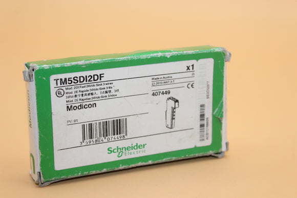 New | Schneider Electric | TM5SDI2DF |  MOD 2DI FAST 24VDC SINK 3 WIRES